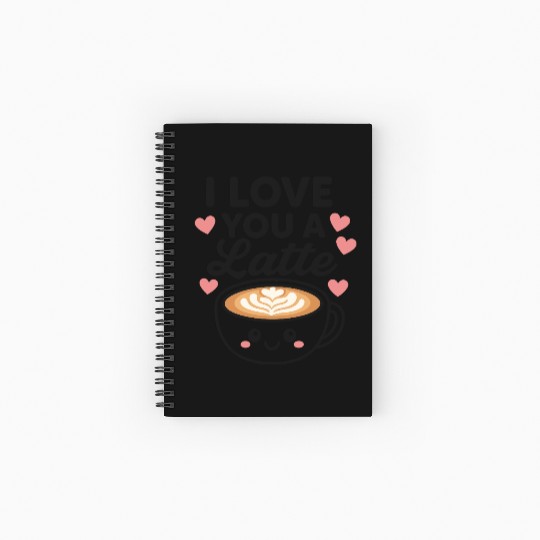 I love you a latte Spiral Notebooks   Ruled Line