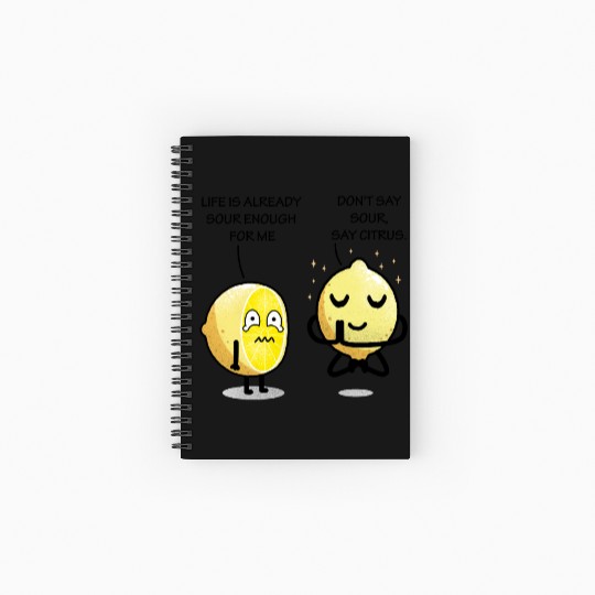 Be positive lemon Spiral Notebooks   Ruled Line