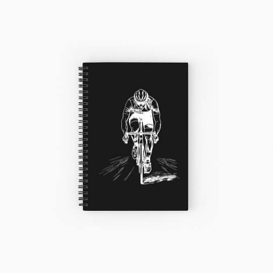 Cycling Guy Sketch Spiral Notebooks   Ruled Line