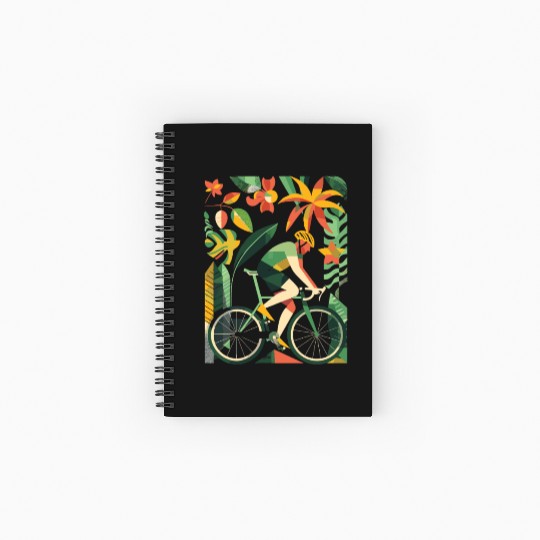 Cycling Boy Comic Look Spiral Notebooks   Ruled Line