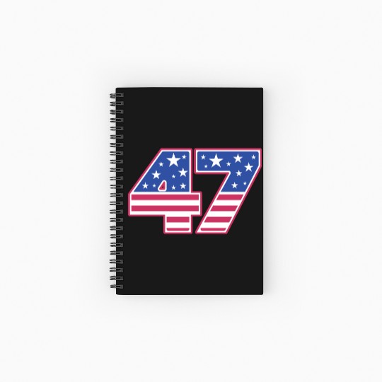 Number 47 in Stars and Stripes Spiral Notebooks   Ruled Line