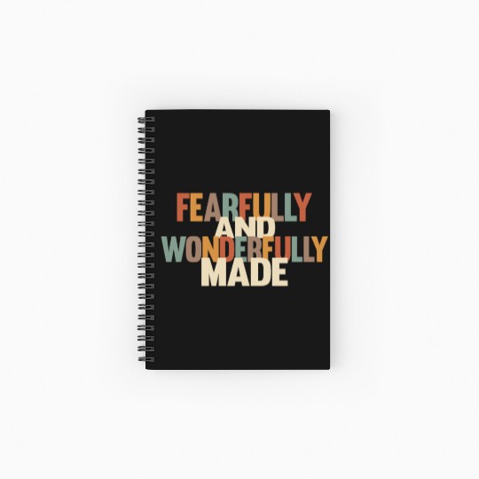 Fearfully and Wonderfully Made Spiral Notebooks   Ruled Line
