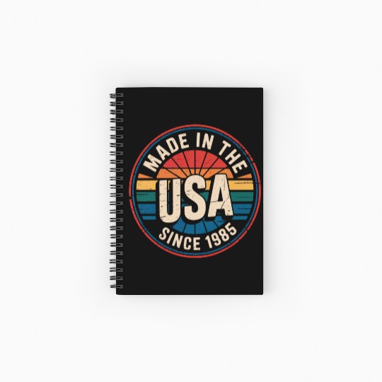 Made in USA 1985 Spiral Notebooks   Ruled Line | Retro Birthday Gift