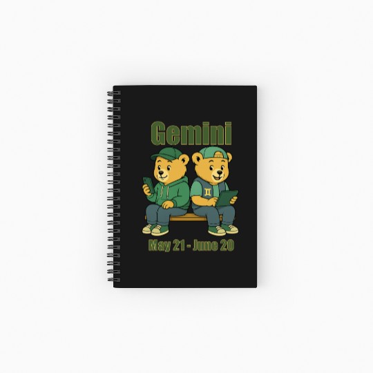 Gemini Bear Spiral Notebooks   Ruled Line
