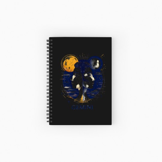 Zodiac Card Gemini Spiral Notebooks   Ruled Line
