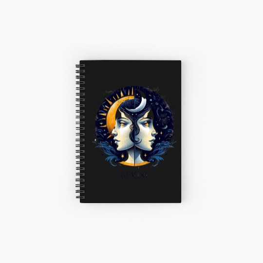 Zodiac Card Gemini Spiral Notebooks   Ruled Line