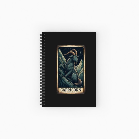 Zodiac Card Capricorn Spiral Notebooks   Ruled Line