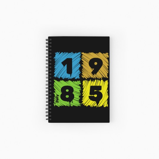 40th birthday Colorful Patches since 07/1985 Spiral Notebooks   Ruled Line
