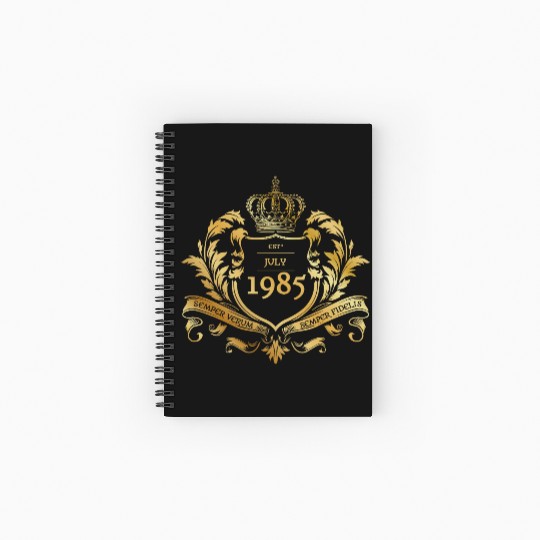 40th birthday Semper Verum - Established 08/1985 Spiral Notebooks   Ruled Line