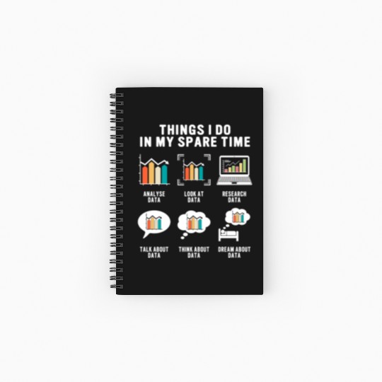 Things i do data geek analyst for statistics Spiral Notebooks   Ruled Line