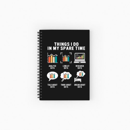 Things i do data geek analyst for statistics Spiral Notebooks   Ruled Line