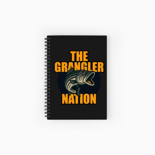 Grangler Nation (Striped Bass) Spiral Notebooks   Ruled Line