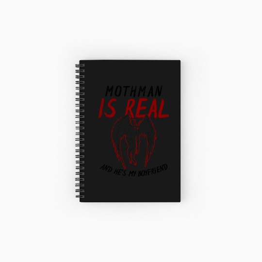 Mothman Is My Boyfriend For Cryptid Lover Spiral Notebooks   Ruled Line