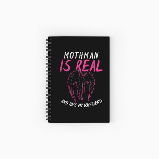 Mothman Is My Boyfriend For Cryptid Lover Spiral Notebooks   Ruled Line