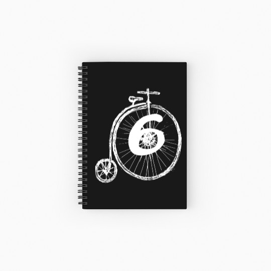 Biker Cycling Penny Farthing Spiral Notebooks   Ruled Line