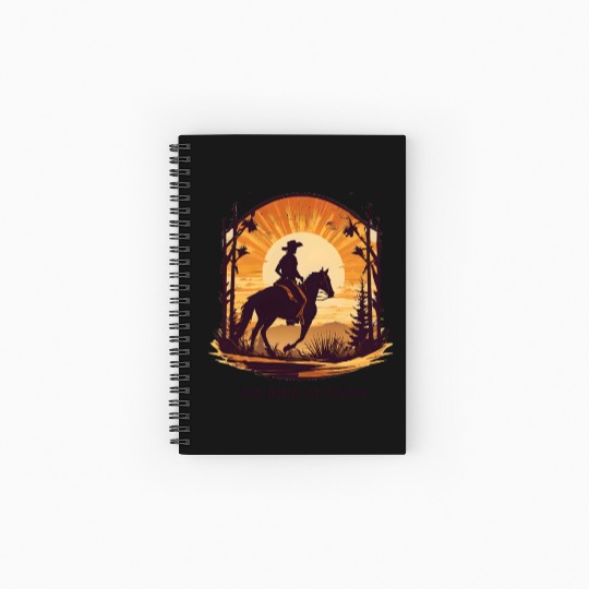 WE RIDE AT DAWN – Cowboy Spirit Edition Spiral Notebooks   Ruled Line