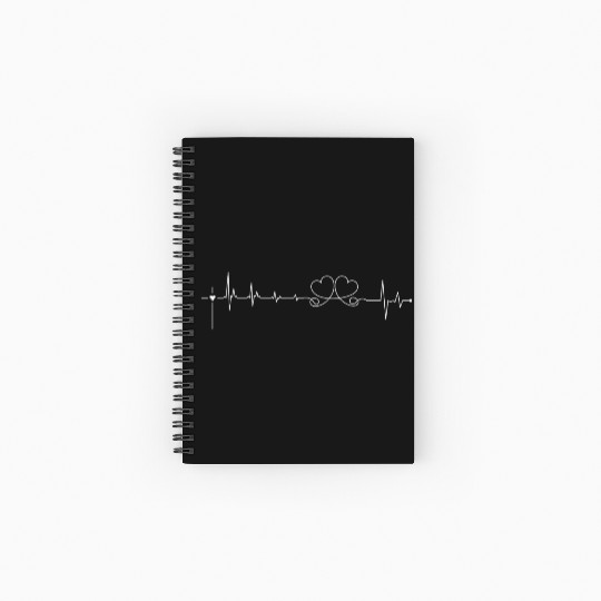 Heartbeat Faith hope love Spiral Notebooks   Ruled Line