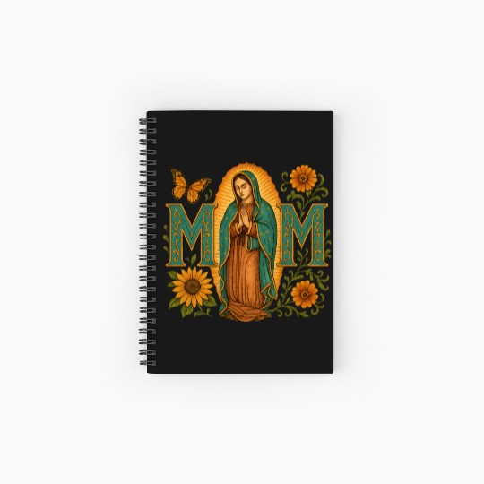 Mexican Mom Mexican Heritage Virgen De Guadalupe Spiral Notebooks   Ruled Line