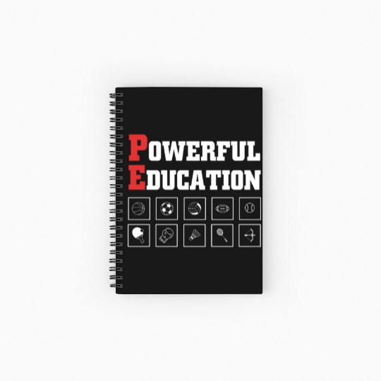 Physical Education Teacher PE Coach Spiral Notebooks   Ruled Line