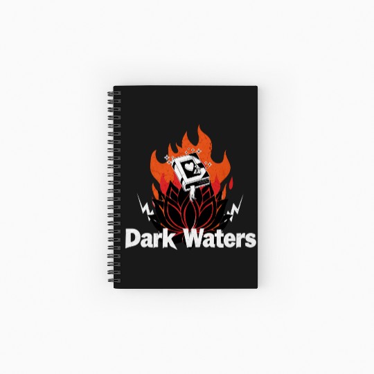Black Lotus Heart Fire Rock Spiral Notebooks   Ruled Line