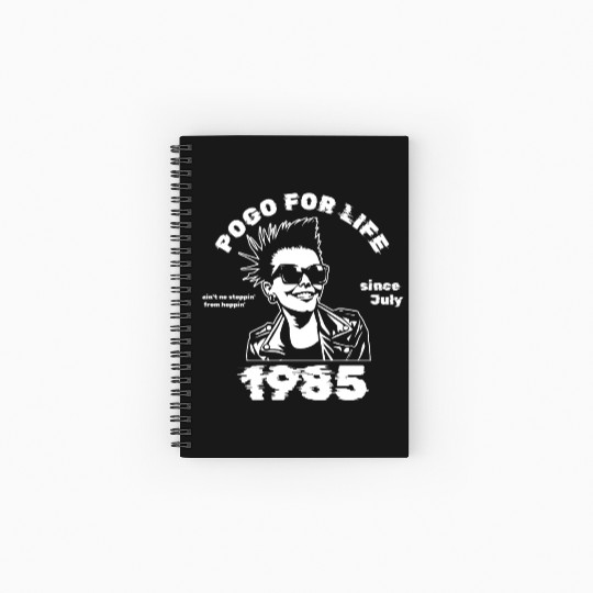 40th birthday Pogo for life since 07/1985 Spiral Notebooks   Ruled Line