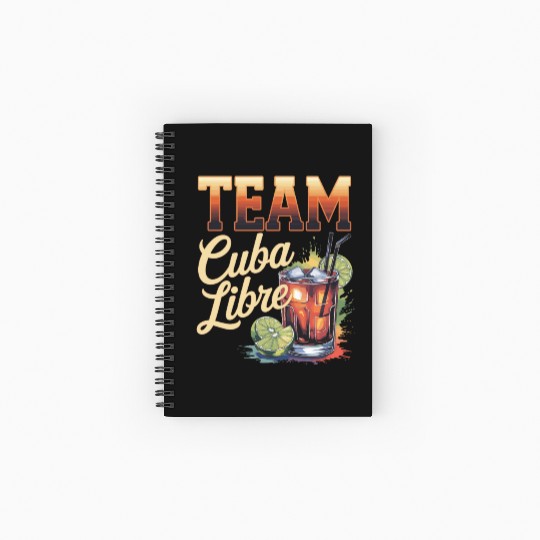 Cocktail Bartender Team Cuba Libre Spiral Notebooks   Ruled Line
