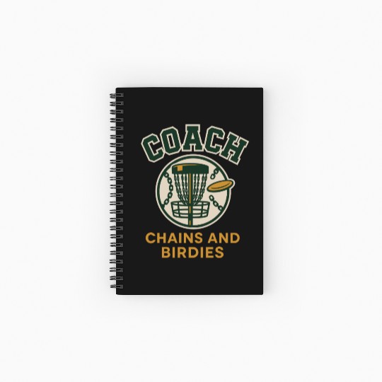 Disc Golf Coach Spiral Notebooks   Ruled Line Disc Golf Instructor Frisbee