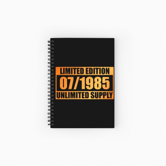 40th birthday Limited Edition - ꝏ Supply 07/1985 Spiral Notebooks   Ruled Line