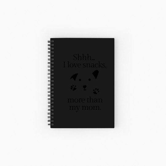 Dog love snacks more than people, we love dogs. Spiral Notebooks   Ruled Line
