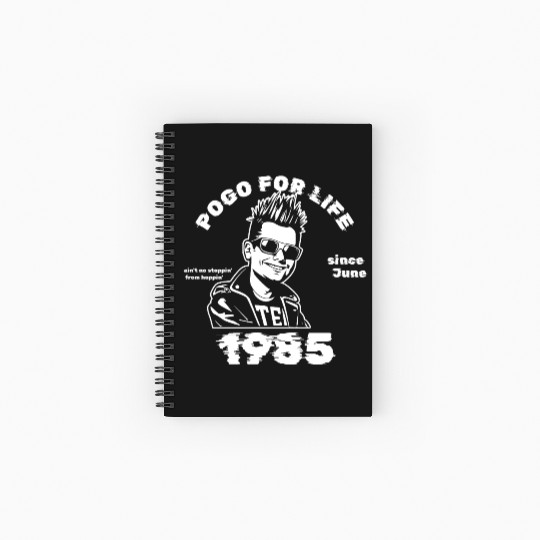 40th birthday Pogo for life since 06/1985 Spiral Notebooks   Ruled Line