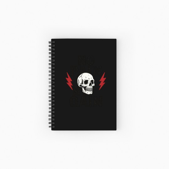 No Pain No Gain Spiral Notebooks   Ruled Line