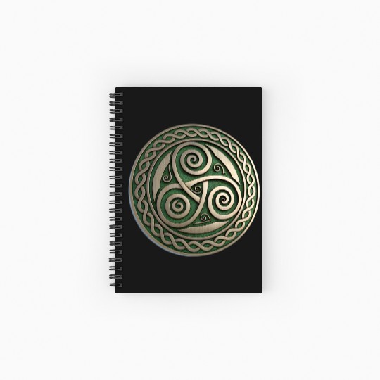 Green Festival Logo Representing Irish Spiral Notebooks   Ruled Line
