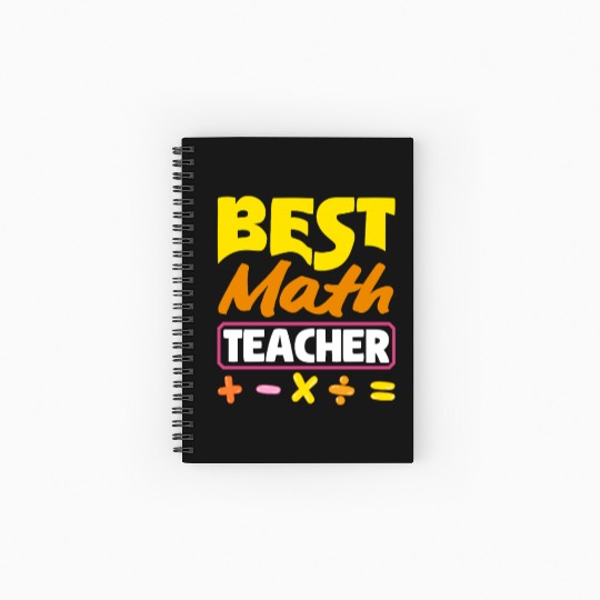 Math Teacher Best Math Educator Design Spiral Notebooks   Ruled Line