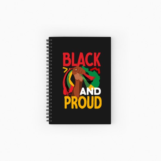 Juneteenth Black And Proud Spiral Notebooks   Ruled Line