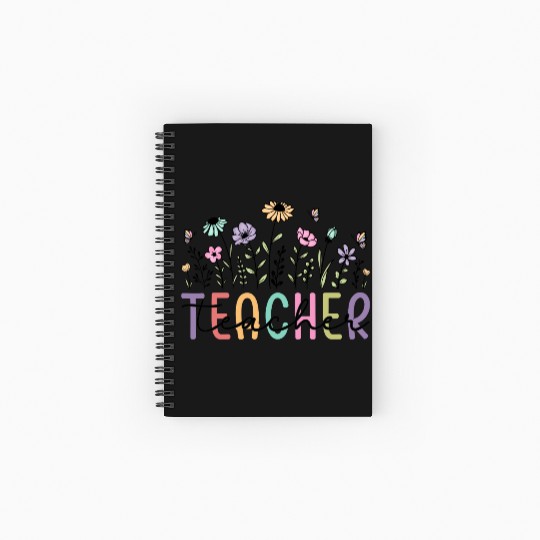 Floral Teacher Appreciation Teacher Spiral Notebooks   Ruled Line
