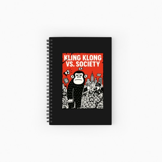 Kling Klong vs. Society – Protest Ape Spiral Notebooks   Ruled Line