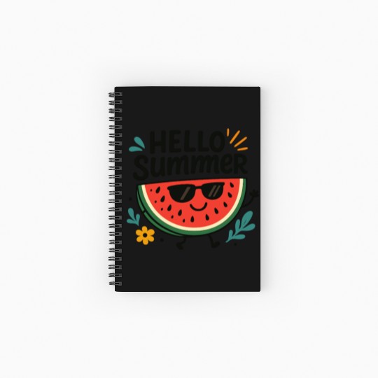 Hello Summer Watermelon Fun Spiral Notebooks   Ruled Line