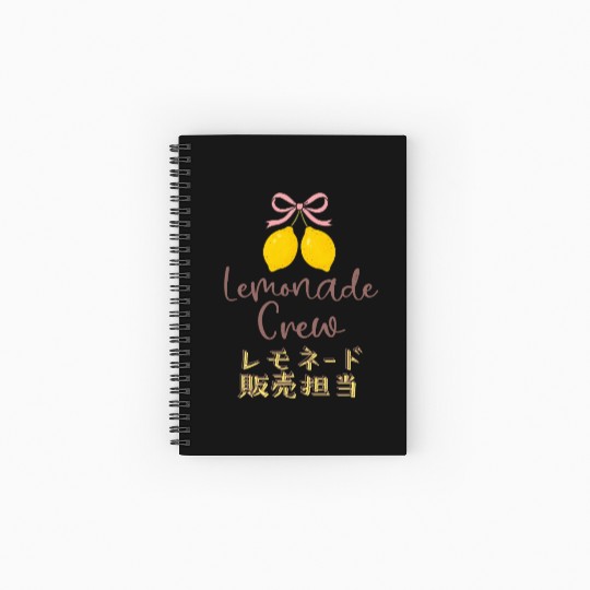 Lemonade Crew Coquette Bow Spiral Notebooks   Ruled Line