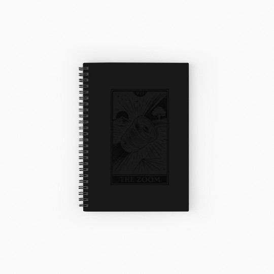 Photography Magic Tarot – The Zoom (Dark Version) Spiral Notebooks   Ruled Line