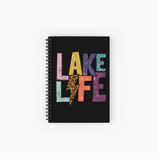 Lake Life bolt Spiral Notebooks   Ruled Line