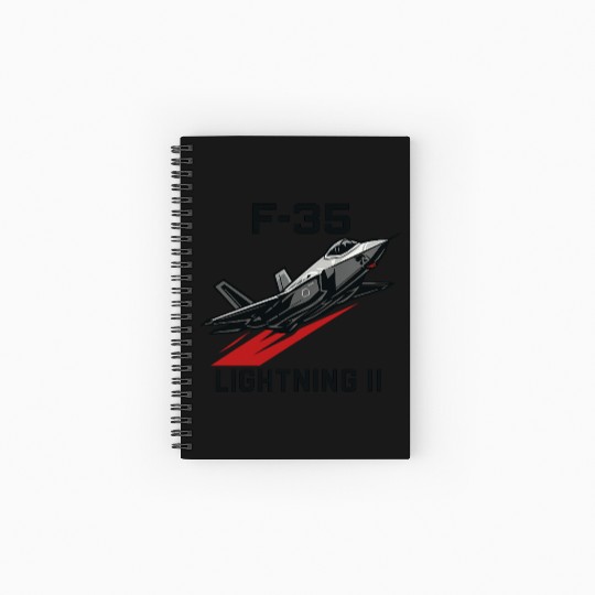 F-35 Lightning II Stealth Fighter Jet Art Spiral Notebooks   Ruled Line