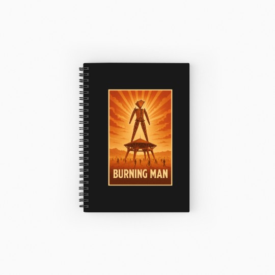 Burning Man Spiral Notebooks   Ruled Line