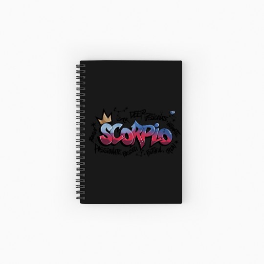 Scorpio Graffiti Zodiac Art Spiral Notebooks   Ruled Line