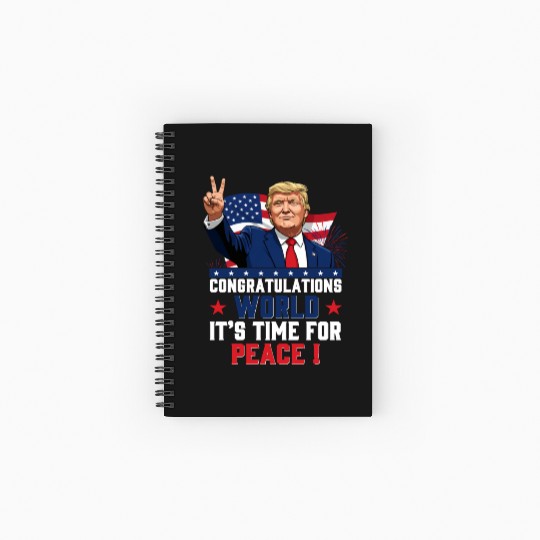 Congratulations world, It's time for peace! Spiral Notebooks   Ruled Line
