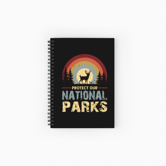 Protect our national parks Spiral Notebooks   Ruled Line
