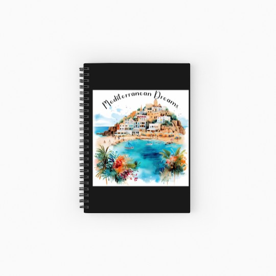 Mediterranean Dreams Spiral Notebooks   Ruled Line