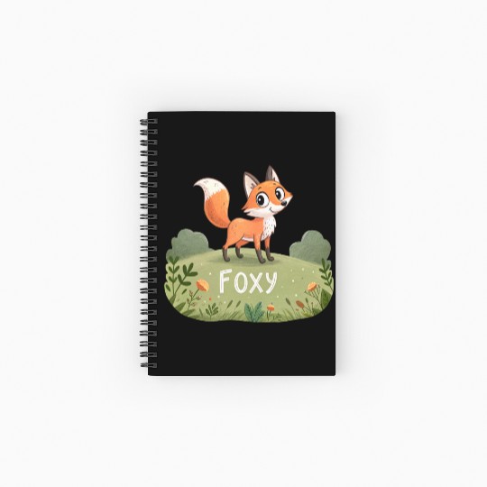 Autumn the Curious Fox Spiral Notebooks   Ruled Line