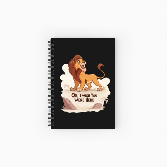 Lonely Lion Longing Spiral Notebooks   Ruled Line