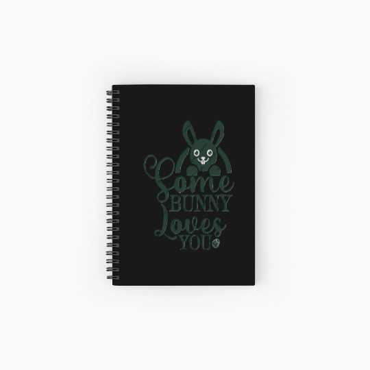 Bunny Loves You Sweet Playful Design Spiral Notebooks   Ruled Line