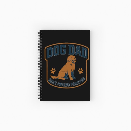 DOG DAD Best friend forever Spiral Notebooks   Ruled Line